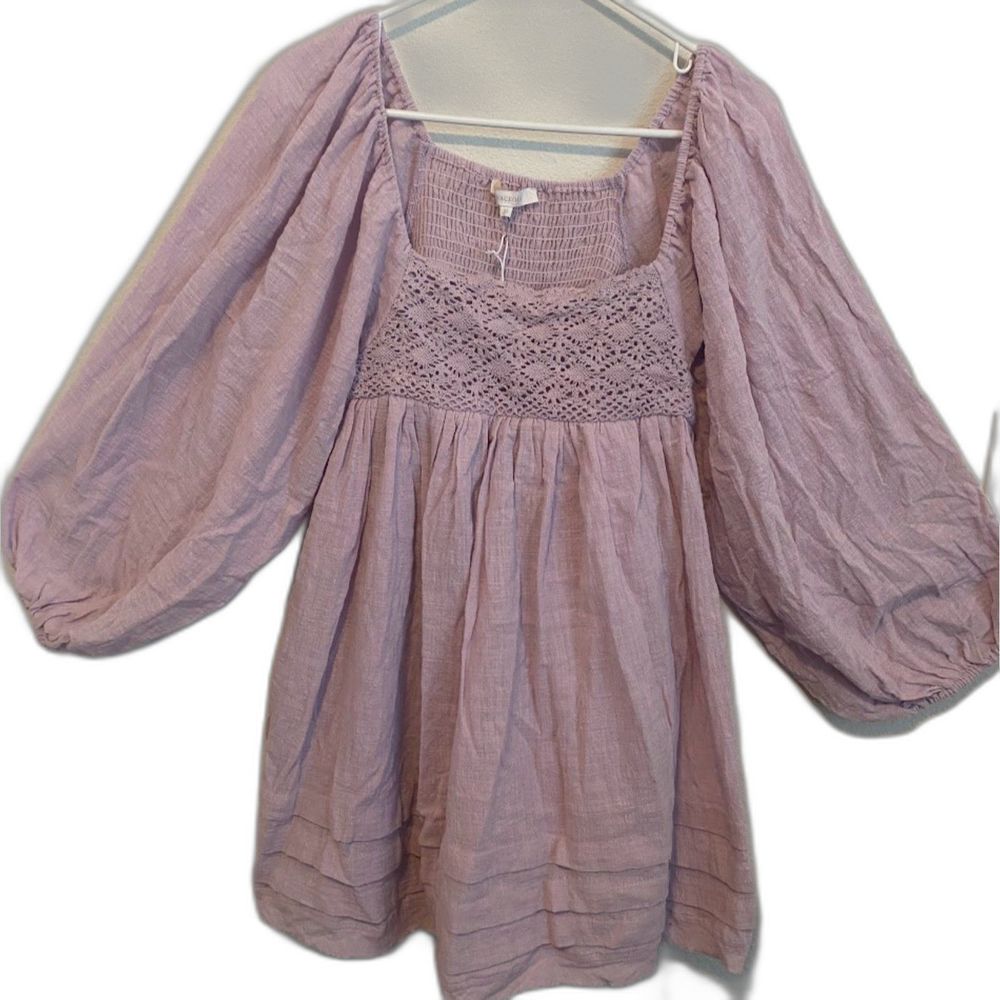 NWT Olivaceous Purple Babydoll Dress M